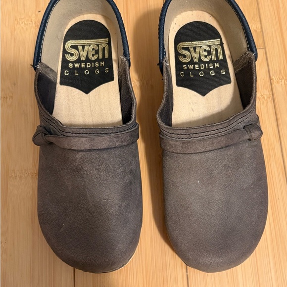 Sven Swedish Clogs Brown Leather Wood Sole EUR 35 US 4.5–5 - Picture 2 of 6